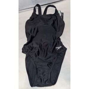Speedo Women's Endurance+ Swimsuit Black Size 8/34 New With Tags